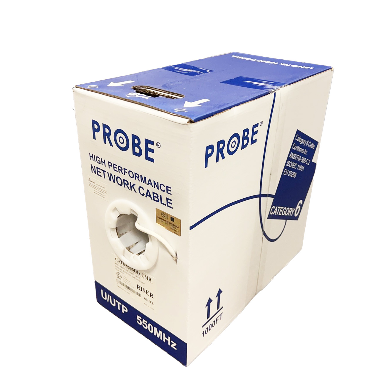 C6BC1000UL-CMR.jpg C6BC1000UL-CMR 1000 ft U/UTP 4 PAIRS CABLE-CATEGORY 6-250MHZ PVC SHEATH