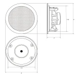 C8O6 Ceiling Speakers 6.5″ 8Ω Water-Resistant