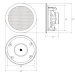 C8O8 Ceiling Speakers 8" 8Ω Water-Resistant