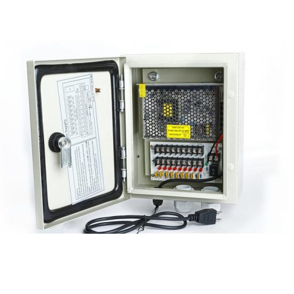 W-12VDC-9P/10AWP 12V DC 9 Channels Camera DC Power Supply