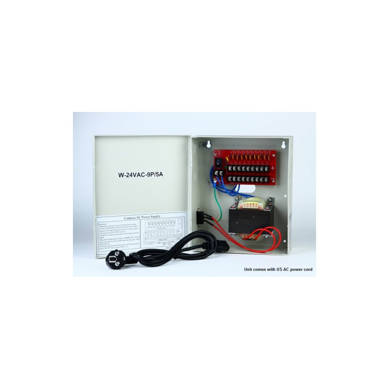 W-24VAC-18P-5A W-24VAC-18P/5A 24VAC/5AMPS 18 PTC OUTPUT CCTV DISTRIBUTED POWER SUPPLY