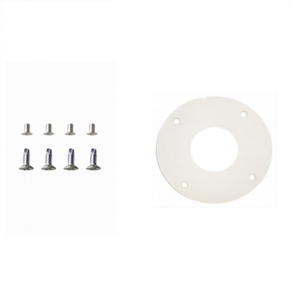 B2-2-W Small Eyeball camera base for cable management size 3.75inch Plate