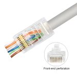 P-RJ4505-100 Cat5E RJ45 pass through Modular Plug