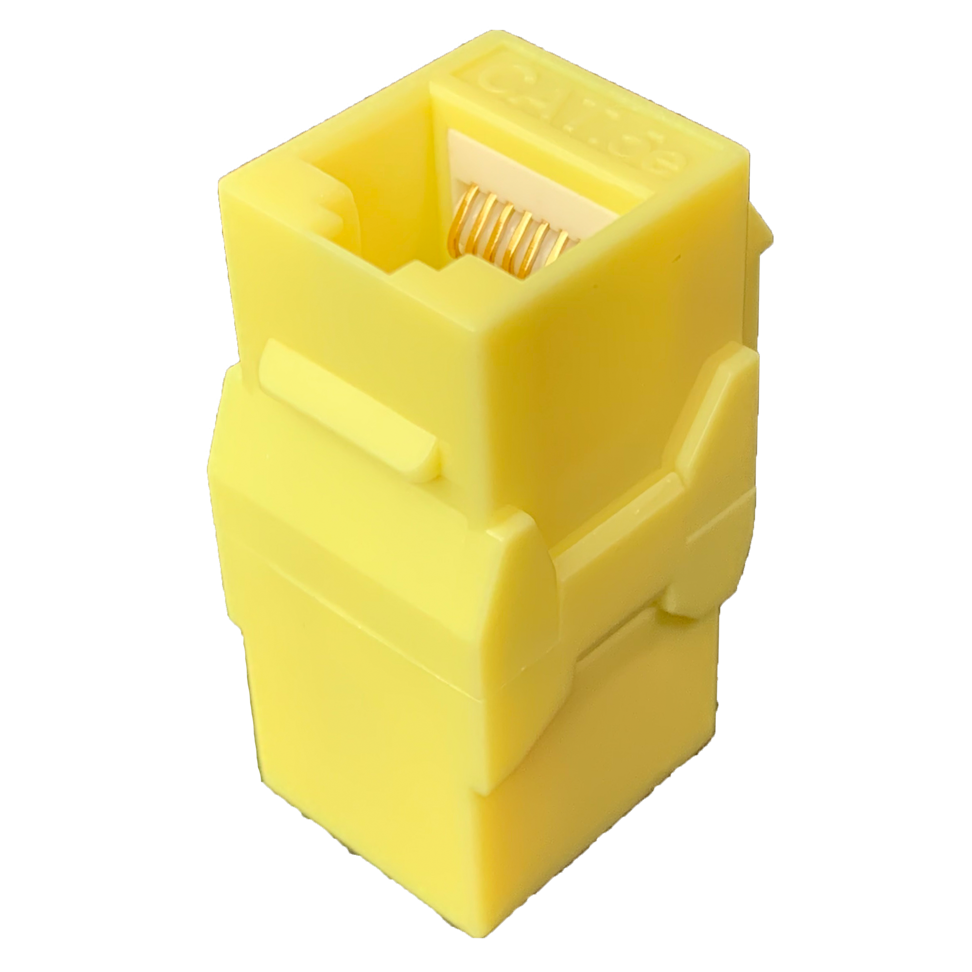 P-RJ4506KSC-Yellow P-RJ4506KSC CAT6 RJ45 Keyst Couple, F to F