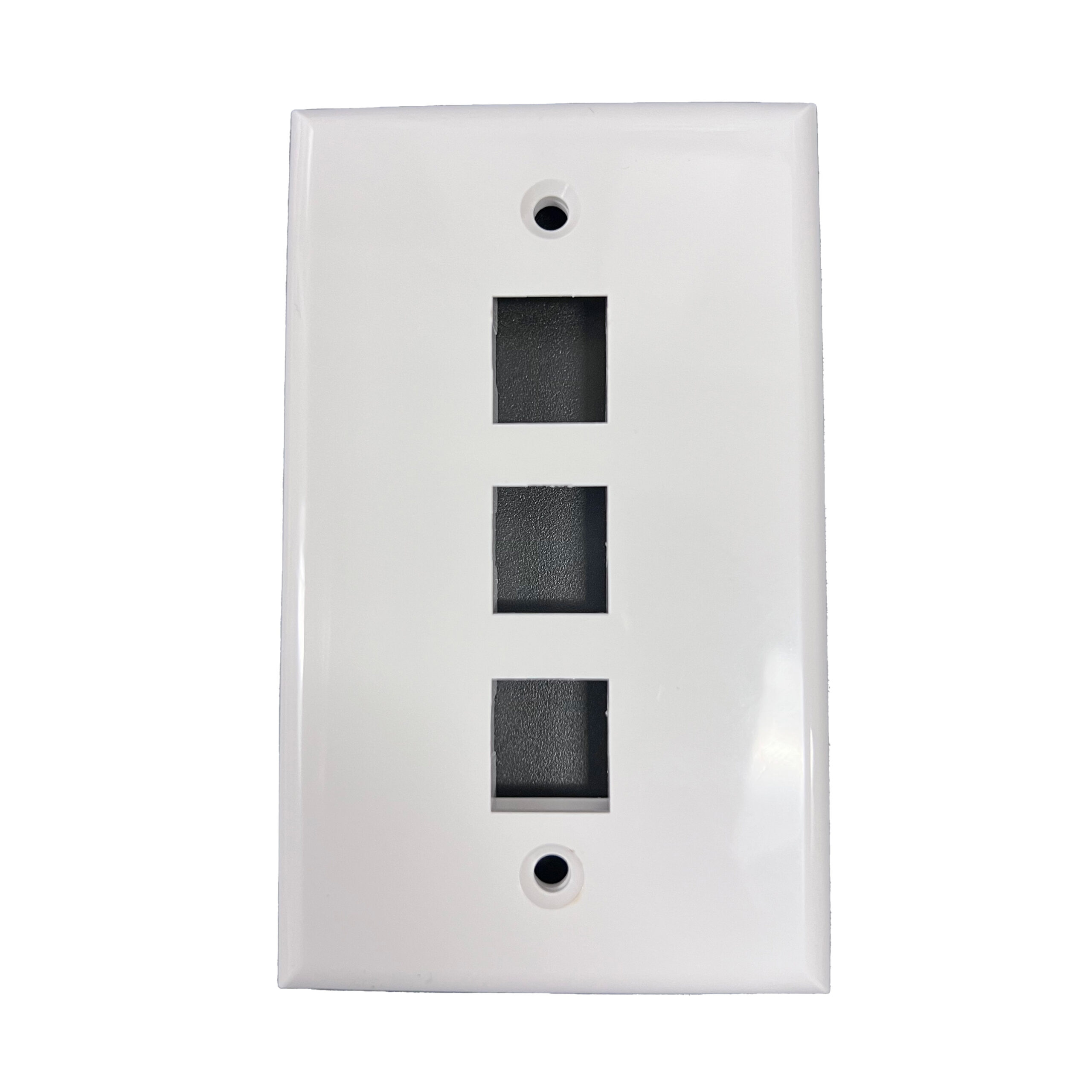 P-RJ45WP3P-W.jpg P-RJ45WP3P-W 3 Port RJ45 Keystone Coupler Wall Plate white