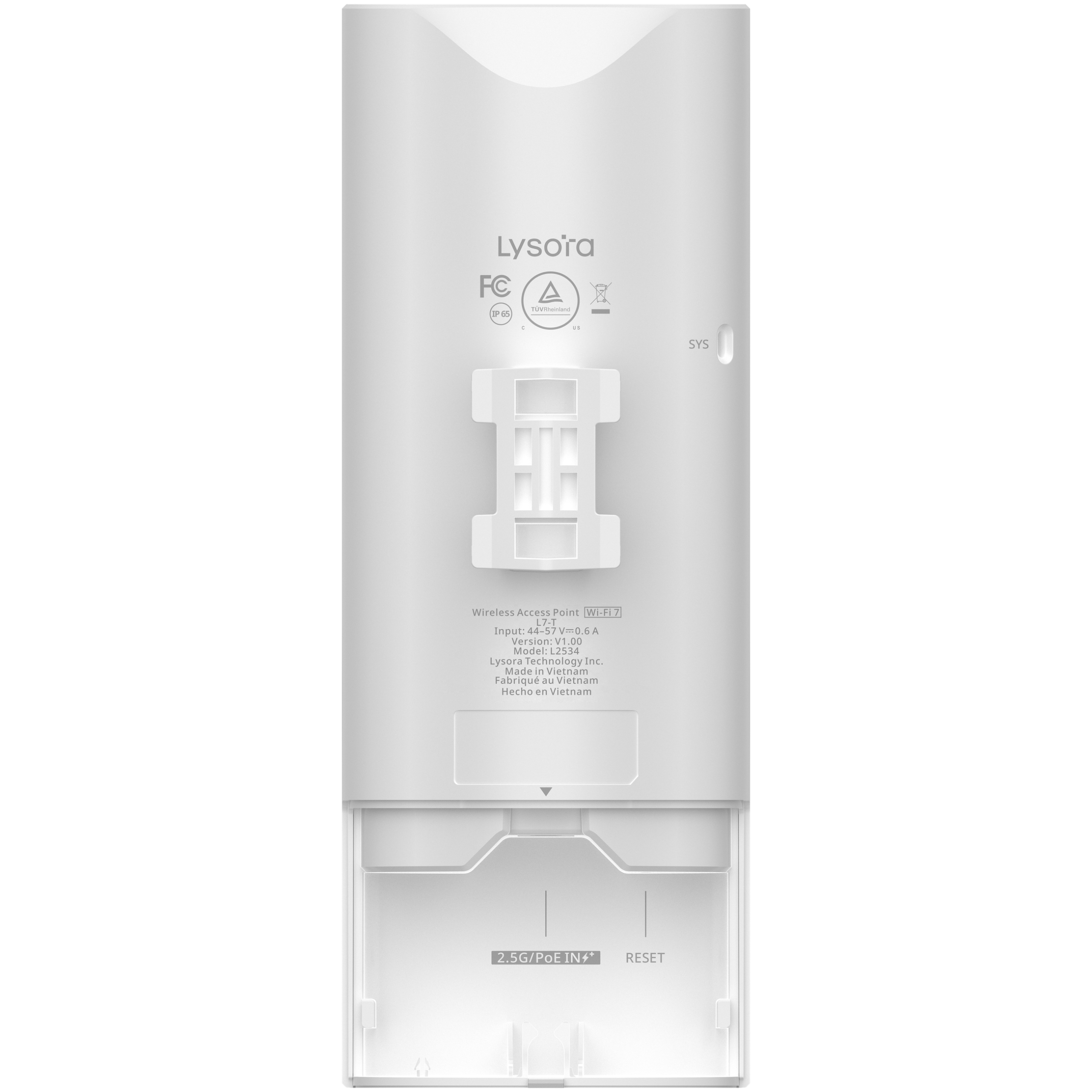 L7-T-Back1 L7-T Wi-Fi 7 BE5040 Dual-Band Outdoor Access Point Back1